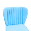 Modern indoor furniture blue flannel restaurant dining chair