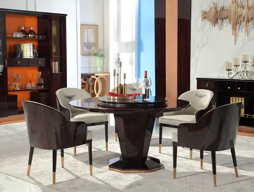 Modern family dining table simple marble table and chair combination