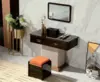 Nordic marble bedroom small family is modern and contracted receive ark an organic whole grey dressing table chair
