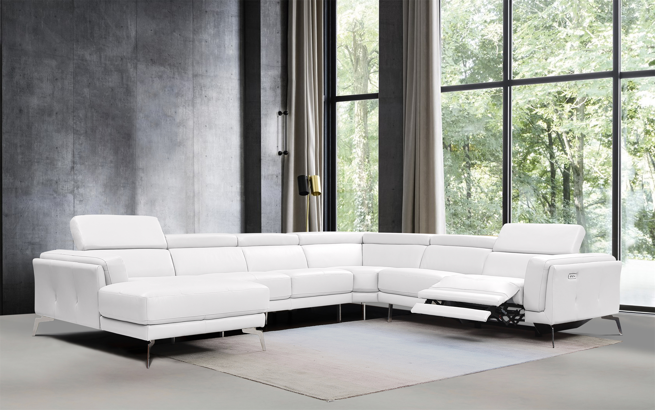 1889 White Light Luxury Multi Seater Sofa Set