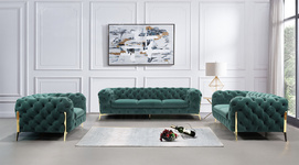 1346 Green Fashionable Light Luxury Sofa Set