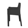 Modern Italian Design Hotel Restaurant Furniture Dining Rooom Chair Black Saddle Leather Cab Armchair