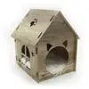 Wood Pet House with Paws Detailing
