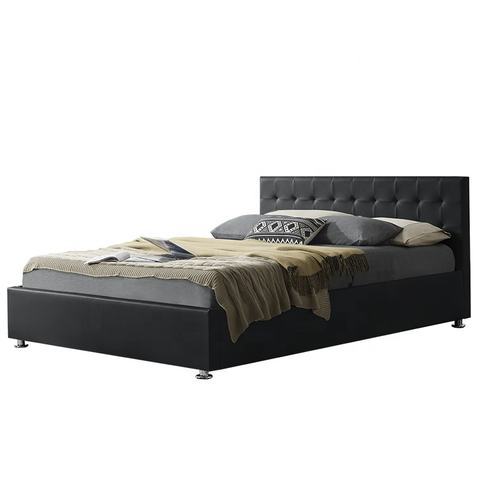 1405G Indoor Furniture Morden Black faux PU Leather Upholstered Bed