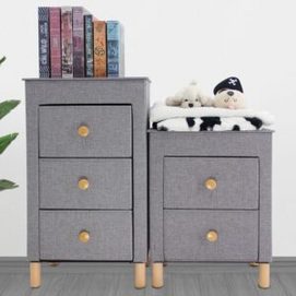 Foldable Storage Ottoman with Drawers Combination -HS-GD01