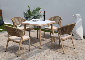 Outdoor dining chair and table