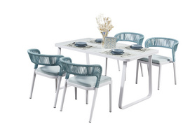 Outdoor dining chair and table