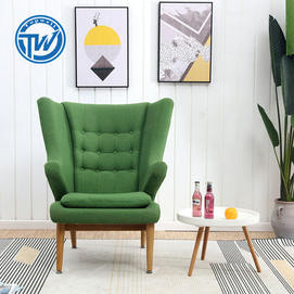 DCE-915 Comfortable Green Velvet Fabric Leisure Sofa Chair