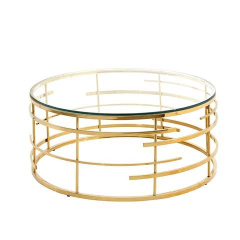 Modern Glass Coffee Tables Metal Customized Steel Stainless Style Sets