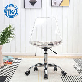 DC-6072PCZ High Quality Transparent Plastic Wheeled Office Swivel Chair