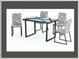 DT-149,DC-251 Modern Minimalist Dining Table and Chairs Set