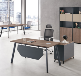 New design of 2020 model 1600mm office table L shaped desk storage office gadget
