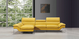 994A  Fashion Leisure Yellow Leather Sofa