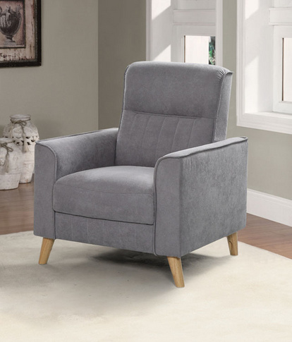 W8005 Modern Minimalist Grey Fabric Armchair