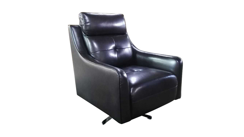 CBDF7 Light Luxury Black Leather Office Boss Chair