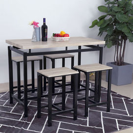 MDF New Design Modern Fashion Dining Table Set One Table and 4 Stools
