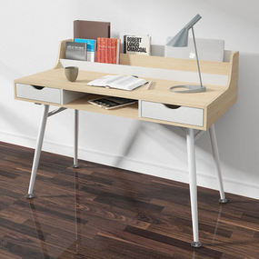 Modern Simple Design Wood Home Office Table With Drawer For Home Office