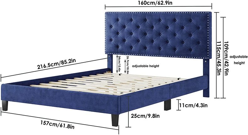 Upholstered Platform Bed Frame