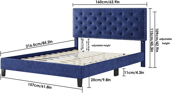 Upholstered Platform Bed Frame