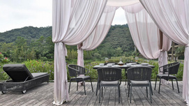 Outdoor Canpony Table and Chairs Set