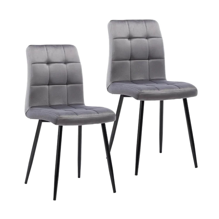 Cheap Price Dining Leather Chair Fabric Dining Chair with Metal Legs