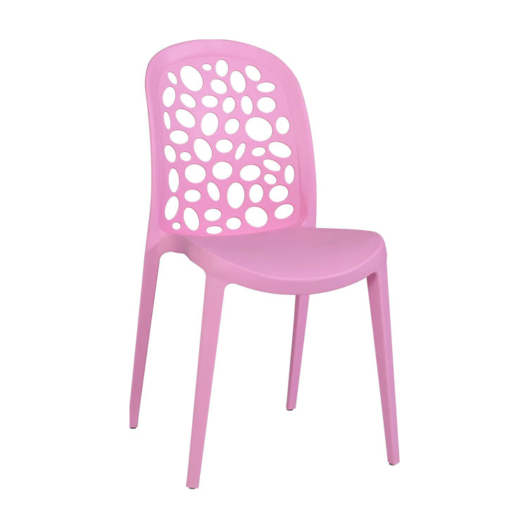 Wholesale Colorful pp plastic Dining chair stackable outdoor garden chair with arm and solid wood legs