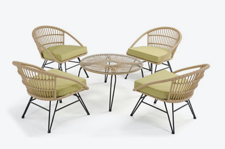 Outdoor Balcony Garden Rattan Table and Chairs Set