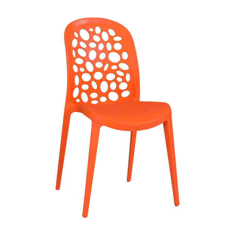 Wholesale Colorful pp plastic Dining chair stackable outdoor garden chair with arm and solid wood legs