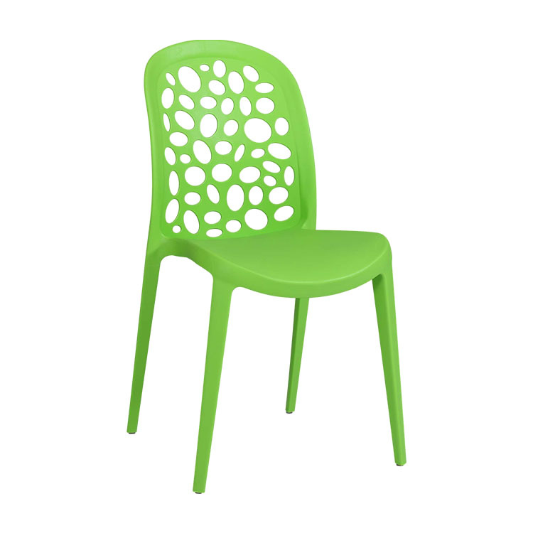 Wholesale Colorful pp plastic Dining chair stackable outdoor garden chair with arm and solid wood legs