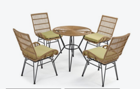 Outdoor Balcony Garden Rattan Table and Chairs Set