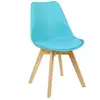 Little Tulip Chair Cushion PP Dining Plastic Chair With Solid Beech Legs For Dining Room