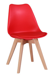 Little Tulip Chair Cushion PP Dining Plastic Chair With Solid Beech Legs For Dining Room