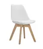 Little Tulip Chair Cushion PP Dining Plastic Chair With Solid Beech Legs For Dining Room