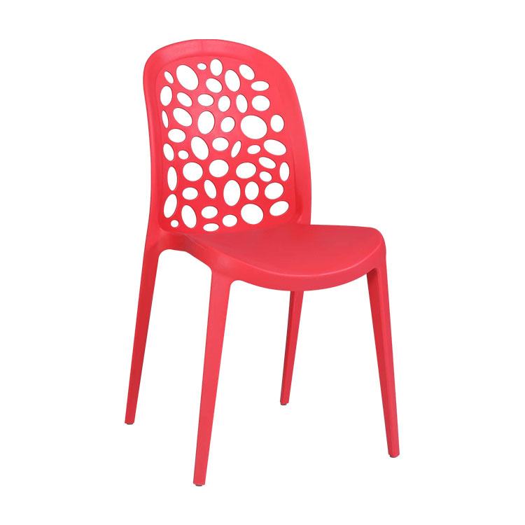 Wholesale Colorful pp plastic Dining chair stackable outdoor garden chair with arm and solid wood legs