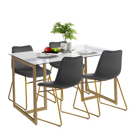 Popular Manufacturers wholesale nordic dining room modern design Lounge loft style synthetic leather seat chair