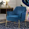 Luxury Fabric Velvet Arm Peacock Leisure Lounge Accent Chair