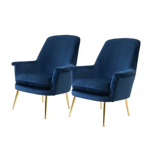 living room accent chair gold high back designer modern velvet armchair