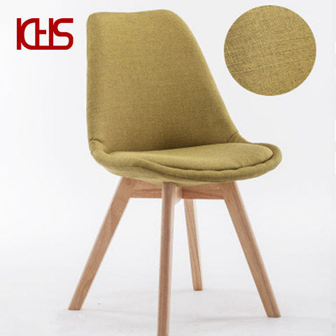 Popular Dining Chairs with Triangle Back and Wooden Legs