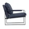 Modern Wooden Leg Accent Chair For Living Room PU leather Sofa Lounge Chair Armchair With Stool