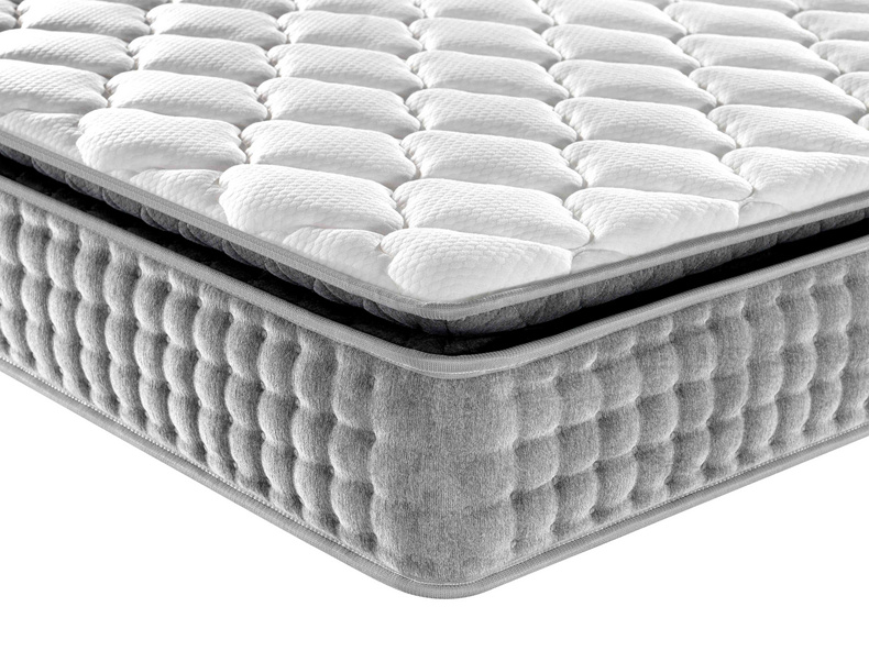 high density luxury bamboo pillow top spring mattress for sale