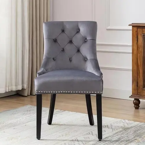 Modern Wooden Leg Accent Chair For Living Room Fabric Sofa Lounge Chair Armchair With Stool
