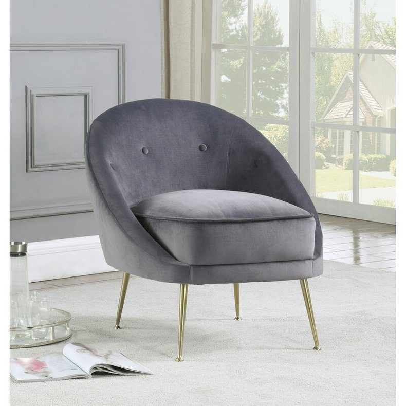 In Stock Artos Sandra Velvet Revolving Living Room Accent Chair