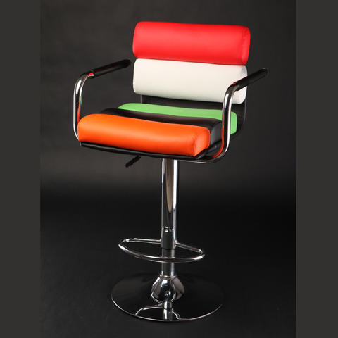 Stylish Adjustable Bar Stools Colorful Leather Tall Chairs