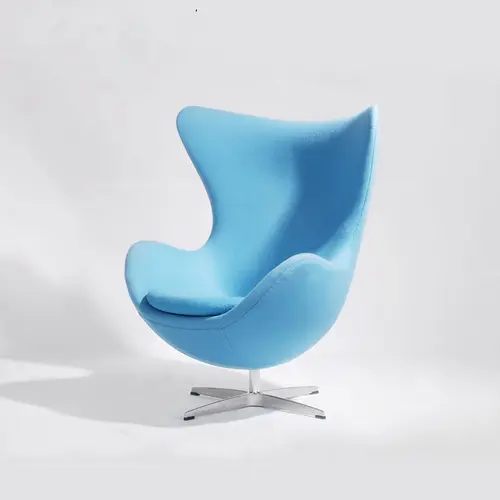 Modern Style white Fiberglass Design living room chairs Furniture Swivel egg Accent chair