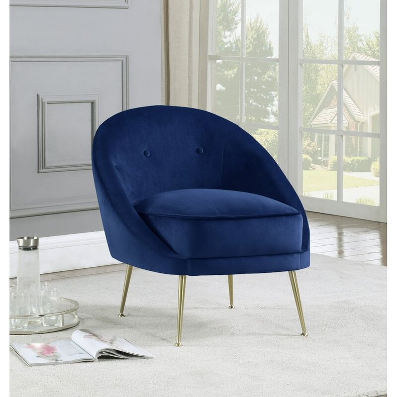 In Stock Artos Sandra Velvet Revolving Living Room Accent Chair