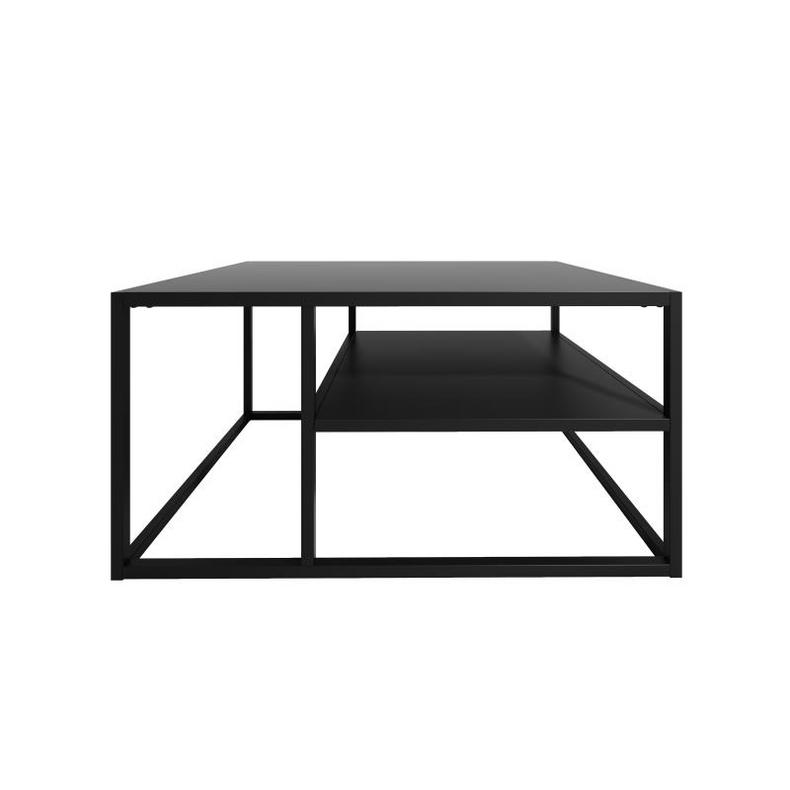 Black steel domestic coffee table