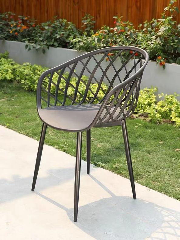 Modern outdoor Cafe table chair garden sets Aluminum Restaurant rattan furniture