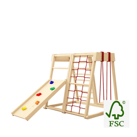 Children Wooden Frame Wholesale Kids Baby Rocker Slide Swing