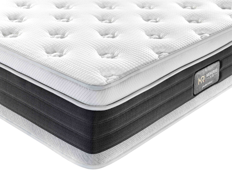 Compressed rolled packed with box pillow top pocket spring mattress