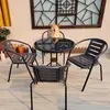 Modern outdoor Cafe table chair garden sets Aluminum Restaurant rattan furniture